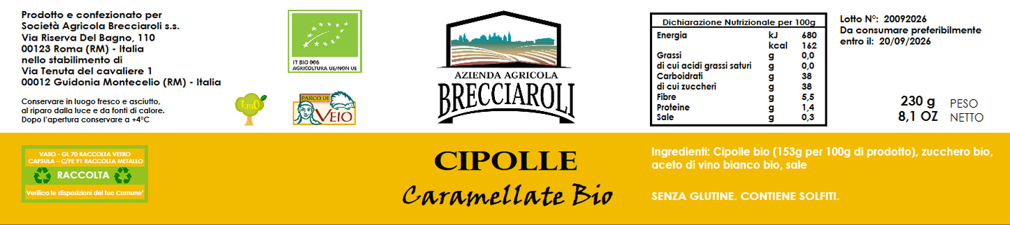 CIPOLLE Caramellate bio 230g