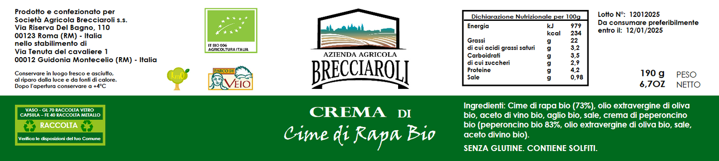 Crema di CIME DI RAPA BIO 190g