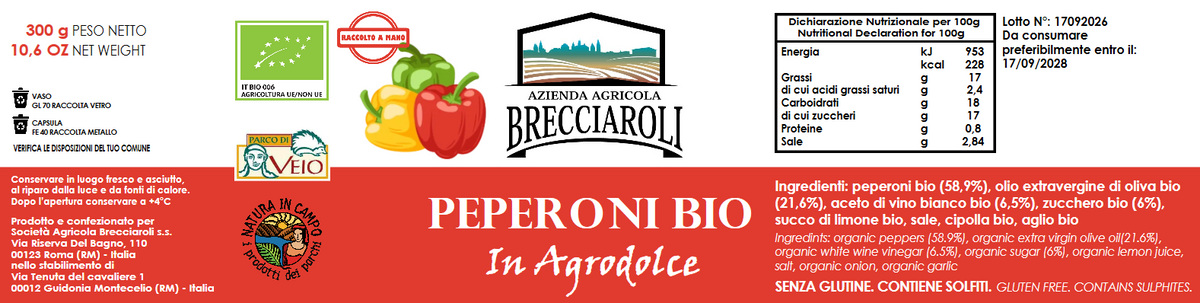PEPERONI Bio in Agrodolce 300g