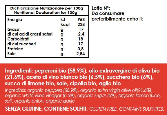 PEPERONI Bio in Agrodolce 300g