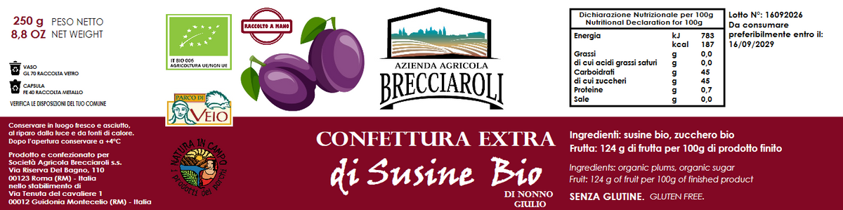 Confettura Extra di SUSINE BIO 250g