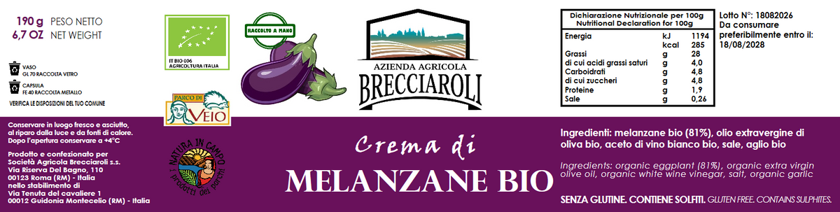 Crema di Melanzane BIO 190 g