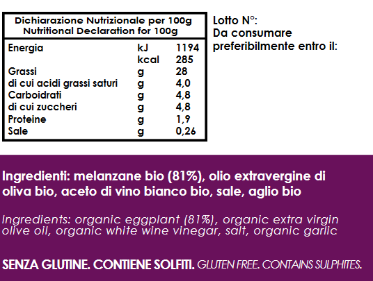 Crema di Melanzane BIO 190 g